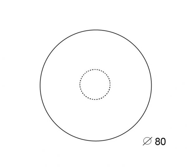 Los blad rond 80cm